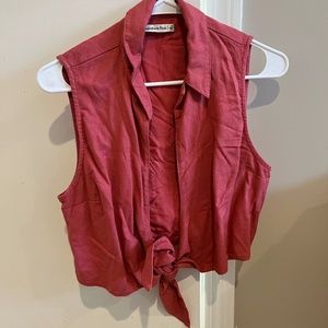 Abercrombie front tie crop